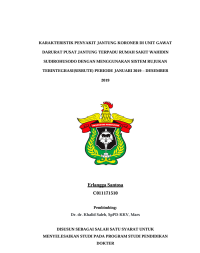 Image of Karakteristik penyakit jantung koroner di unit gawat darurat pusat jantung terpadu rumah sakit wahidin sudirohusodo dengan menggunakan sistem rujukan terintegrasi (sisrute) periode januari 2019 – desember 2