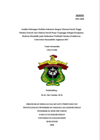 Image of Analisis hubungan perilaku sedentari dengan tekanan darah tinggi, obesitas sentral, dan glukosa darah puasa terganggu sebagai komponen sindrom metabolik pada mahasiswa preklinik fakultas kedokteran universitas hasanuddin angkatan
