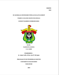 Image of SF-36 Sebagai Instrumen Penilai Kualitas Hidup Pasien Scoliosis Idiopatik Dewasa Di RSUP Wahidin Sudirohusodo