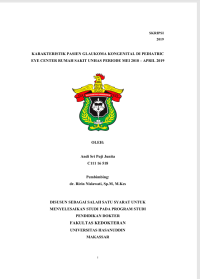 Image of Karakteristik Pasien Glaukoma Kongenital Di Pediatric Eye Center Rumah Sakit Unhas Periode Mei 2018 - April 2019
