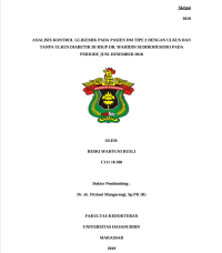 Image of Analisis Kontrol Glikemik Pada Pasien DM Tipe 2 Dengan Ulkus Dan Tanpa Ulkus Diabetik Di RSUP DR. Wahidin Sudirohusodo Pada Periode Juni-Desember 2018