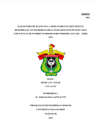 Image of Karakteristik Klinis Dan Laboratorium Pasien Dengue Hemorragic Fever Berdasarkan Hari Demam Di Rumah Sakit Umum Pusat DR Wahidin Sudirohusodo Periode Januari-April 2019