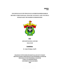 Image of Analisis kualitatif pengunaan antibiotik berdasarkan metode gyssen di ruang pediatric intensive care unit (picu) rumah sakit dr wahidin sudirohusodo
