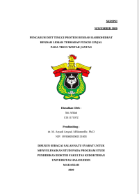 Image of Pengaruh diet tinggi protein rendah karbohidrat rendah lemak terhadap fungsi ginjal pada tikus wistar jantan