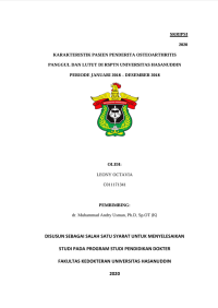 Image of Karakteristik pasien penderita osteoarthritis panggul dan lutut di rsptn universitas hasanuddin periode januari 2018 – desember 2018