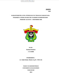 Image of Karakteristik Level Peningktan Tekanan Darah Pada Penderita Strok Di RSUP DR.  Wahidin Sudirohusodo Periode Agustus-Desember 2018