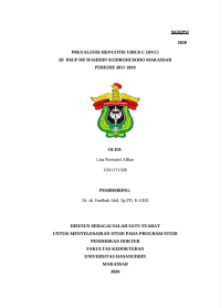 Image of Prevalensi hepatitis virus c (hvc) di rsup dr wahidin sudirohusodo makassar periode 2017-2019