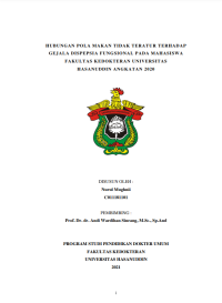 Image of Hubungan pola makan tidak teratur terhadap gejala dispepsia fungsional pada mahasiswa fakultas kedokteran universitas hasanuddin angkatan 2020