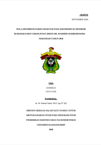 Image of Pola distribusi pasien fraktur pada ekstremitas inferior di rumah sakit umum pusat (rsup) dr. Wahidin sudirohusodo makassar tahun 2018