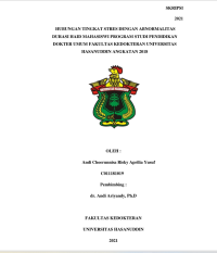 Image of Hubungan Tingkat Stres Dengan Abnormalitas Durasi Haid Mahasiswi Program Studi Pendidikan Dokter Umum Fakultas Kedokteran Universitas Hasanuddin Angkatan 2018