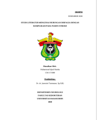 Image of Studi literatur mengenai hubungan disfagia dengan komplikasi pada pasien stroke
