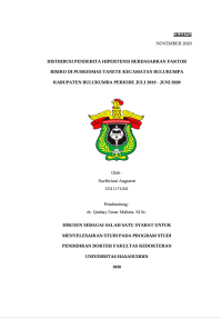 Image of Distribusi penderita hipertensi berdasarkan faktor risiko di puskesmas tanete kecamatan bulukumpa kabupaten bulukumba periode juli 2019 - juni 2020
