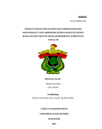 Image of Tingkat Pengetaguan Penyakit Hipertensi Pada Masyarakat Yang Merokok Di Desa Banggae Dusun Bangae Kecamatan Mangarabombang Kabupaten Takalar