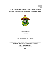 Image of Studi literatur mengenai tingkat kejadian komplikasi terhadap karakteristik penderita otitis media supuratif kronik