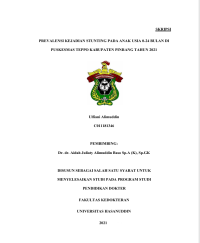Image of Prevalensi Kejadian Stunting Pada anak Usia 0-24 Bulan Di Puskesmas Teppo Kabupaten Pinrang Tahun 2021