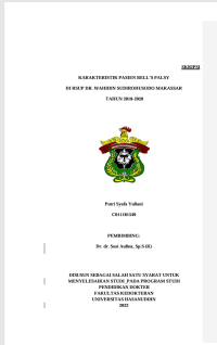 Image of Karakteristik Pasien Bell's Palsy Di RSUP DR. Wahidin Sudirohusodo Makassar Tahun 2018-2020