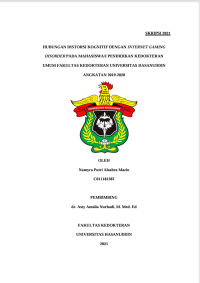 Image of Hubungan Distorsi Kognitif Dengan Internat Gaming Disorder Pada Mahasiswa/i Pendidikan Kedokteran Umum Fakultas Kedokteran Universitas Hasanuddin Angkatan 2019-2020