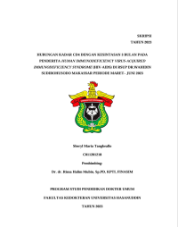 Image of Hubungan kadar CD4 dengan kesintasan 3 bulan pada penderita human immunodeficiency virus-Acquired immunodeficiency syndrome (HIV-AIDS) di RSUp Dr. Wahidin Sudirohusodo Makassar periode Maret - Juni 2023