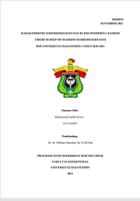 Image of Karakteristik Sisiodemografi Dan Klinis Penderita Kanker Tiroid Di RSUP DR Wahidin Sudirohusodo Dan RSP Universitas Hasanuddin Tahun 2018-2021