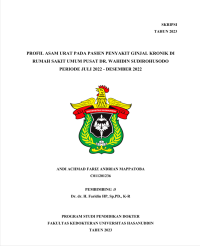 Image of Profil asam urat pada pasien penyakit ginjal kronik di rumah sakit umum pusat DR. Wahidin Sudirohusodo periode Juli 2022-Desember 2022
