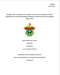 Image of Hubungan Antara Gaya Belajar Dan Pencapaian Learning Outcome Pembelajaran Anatomi Urogenitalia Dan Gastroenterohepatologi Pada Mahasiswa Kedokteran Universitas Hasanuddin Angkatan 2022
