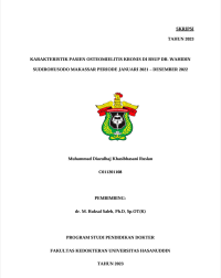 Image of Karakteristik pasien osteomielitis kronis di RSUP DR. Wahidin Sudirohusodo Makassar periode januari 2021- Desember 2022