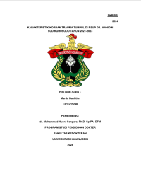 Image of Karaktersitik Korban Trauma Tumpul Di RSUP DR. Wahidin Sudirohusodo Tahun 2021-2023