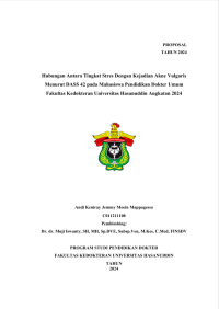 Image of Hubungan Antara Tingkat Stres Dengan Kejadian Akne Vulgaris Menurut DASS 42 Pada Mahasiswa Pendidkan Dokter Umum Fakultas Kedokteran Universitas asanuddin Angkatan 2024