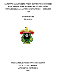 Image of Gambaran Karakteristik Pasien Retinopati Di RSUP Wahidin Sudirohusodo Dan RS Universitas Hasanuddin Makassar periode Januari 2019-Desember 2024