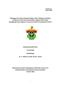 Image of Hubungan kecemasan dengan kualitas tidur mahasiswa fakultas kedokteran universitas hasanuddin angkatan 2022 dalam menghadapi ujian objective structured clinical examination (osce)