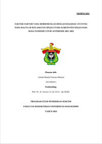 Image of Faktor -faktor yang berhubungan dengan kejadian stunting pada balita di kecamatan sinjai utara kabupaten Sinjai pada masa pandemi covid-19 periode 2021-2022