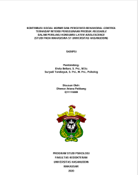 Image of Kontribusi Sosial Norms Da Perceived Behavioral Control Terhadap Intensi Penggunaan Produk Reusable Dalam Perilaku Konsumsi Later Adolescence (Studi Pada Mahasiswa S1 Universitas Hasanuddin)