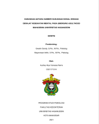 Image of Hubungan antara sumber dukungan sosial dengan derajat kesehatan mental pada emerging adulthood mahasiswa universitas hasanuddin