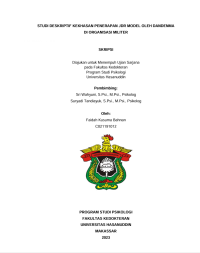 Image of Studi deskriptif kekhasan penerapan JDR model oleh dandenma di organisasi militer