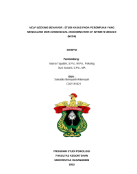 Image of Help-seeking behavior : studi kasus pada perempuan yang mengalami non-consensual dissemination of intimate images (NCDII)