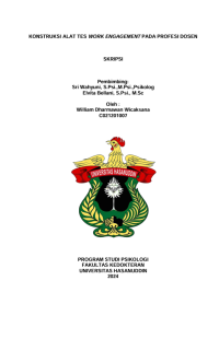 Image of Konstruksi alat tes work engagement pada profesi dosen