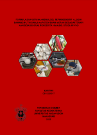 Image of Formulasi in-situ nanoemukgel termosensitif allicin bawang putih dan karoten buah merah sebagai terapi kondiddasis oral penderita hiv/aids: studi in vivo