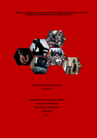 Image of Profil 10 gangguan keamanan dana ketertiban masyarakat di wilayah hukum polsek makassar pada tahun 2015-2024