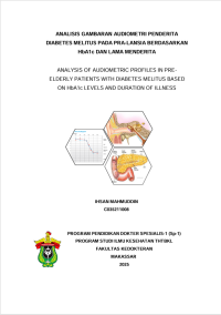 Image of Analisis gambaran audiometri penderita diabetes pada pra-lansia berdasarkan HbA1c dan lama menderita
