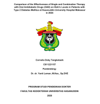 Image of Perbandingan efektivitas terapi tunggal dan kombinasi oral antidiabetics drugs (OAD) terhadap kadar Hba1c pada pasien diabetes melitus tipe 2 di rumah sakit universitas Hasanuddin Makassar tahun 2024