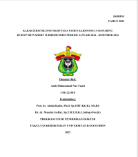 Image of Karakteristik epistaksis pada pasien karsinoma nasofaring di RSUP DRWS periode Januari 2024-Desember 2024