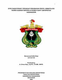 Image of Efek radioterapi terhadap perubahan profil hematologi pada pasien kanker serviks di rumah sakit Universitas Hasanuddin