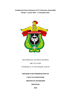 Image of Karakteristik pasien glaukoma di RS. Unhas periode 1 Januari 2024- 31 Desember 2024