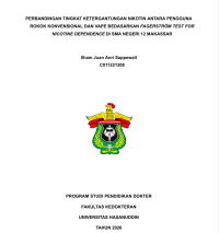Image of Perbandingan tingkat ketergantungan nikotin antara pengguna rokok konvensional dan vape berdasarkan fagerstrom test for nicotine dependence di SMA Negeri 12 Makassar