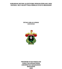 Image of Hubungan antara alexithymia dengan perilaku Non-suicidal self-injury pada remaja di kota Makassar