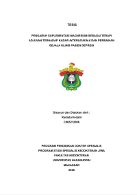 Image of Pengaruh suplementasi magnesium sebagai terapi adjuvan terhadap interleukin-6 dan perbaikan gejala klinis pasien depresi