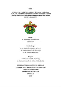 Image of Efektivitas pemberian omega-3 terhadap perbaikan gejala klinis depresi dan kadar tumor necrosis factor aplha (TNF-ALPHA) serum pada mahasiswa kedokteran di kota makassar