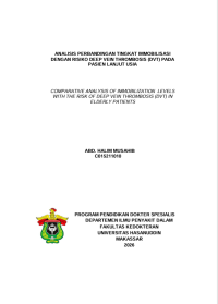 Image of Analisis perbandingan tingkat immobilisasi dengan risiko deep vein thrombosis (DVT) pada pasien lanjut usia