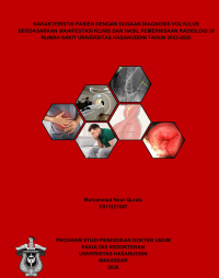 Image of Karakteristik pasien dengan dugaan diagnosis volvulus berdasarkan manifestasi klinis dan hasil pemeriksaan radiologi di Rs Unhas tahun 2023-2025