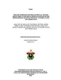Image of Analisis gambaran ketebalan makula, retinal nerve fiber layer serta densitas kapiler retina berdasarkan aktivitas penyakit systemic lupus erythema tosus
